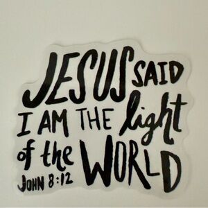 ⚪️John 8:12 Bible Verse Biblical Vinyl Sticker Decal